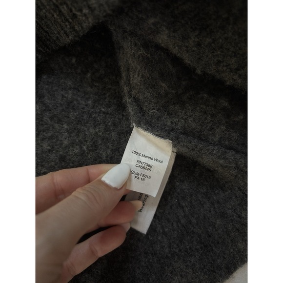 New Madewell Sweater Dress Women's M Gray 100% Merino Wool Lace Up NWOT - Picture 4 of 8